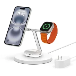 Belkin Apple Watch Chargers|Wireless Charging Stands>3-in-1 Wireless Charger with Official MagSafe Charging 15W