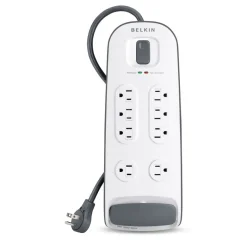 Belkin Surge Protectors & Power Strips>8-outlet Surge Protector with 6 ft Power Cord with Telephone Protection
