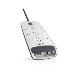 Belkin Surge Protectors & Power Strips>12-outlet Surge Protector with 8 ft Power Cord and Ethernet, Cable/Satellite and Telephone Protection