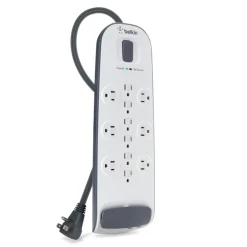 Belkin Surge Protectors & Power Strips>12-outlet Surge Protector with 8 ft Power Cord with Cable/Satellite and Telephone Protection